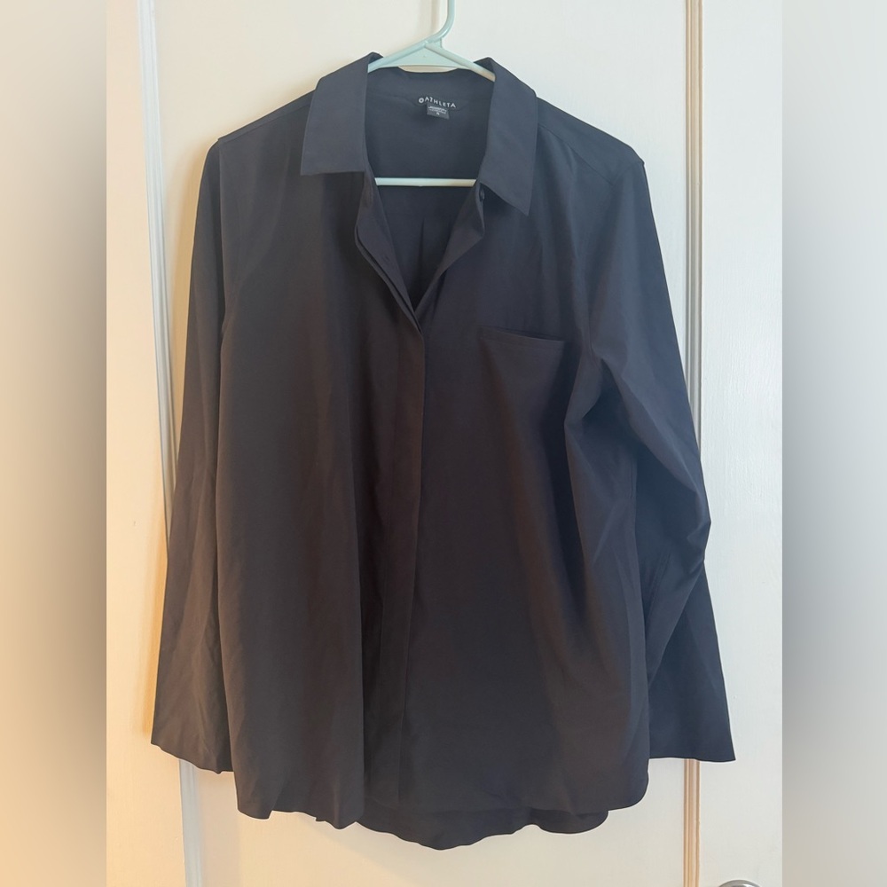 Athleta Women's Black Button Down Shirt